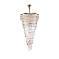 Sydney 48 inch spiral crystal chandelier in satin gold