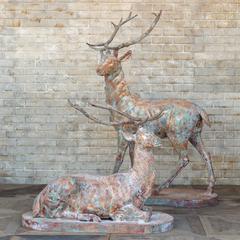 Cast Iron Estate Stags