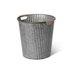 Galvanized Flower Bucket, Medium
