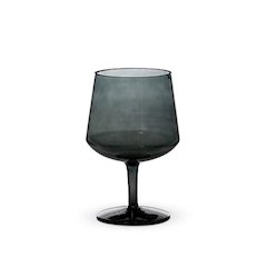 Florian Smoke Glass Short Stemmed Bowl