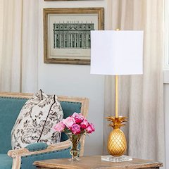Golden Pineapple Buffet Lamp