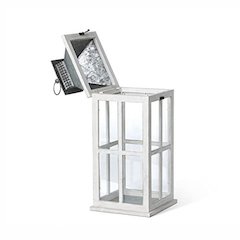 Coastal Whitewash Lantern Medium