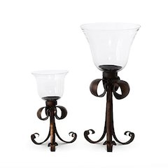 Fleur De Lis Triple Bow Hurricanes, Set of 2
