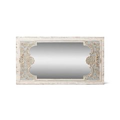 Coquille Carved Wood Mirror