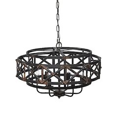 Metal Industrial Trestle Chandelier