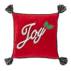 Holly Joy Velvet Pillow