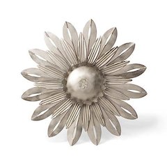 Aged Nickel Wall Sunflower, Large