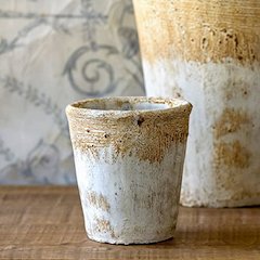 Distressed Concrete Pot Small