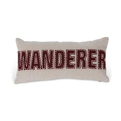 "Wanderer" Appliqued Linen Pillow