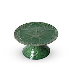 Green Glazed Cake Stand Small