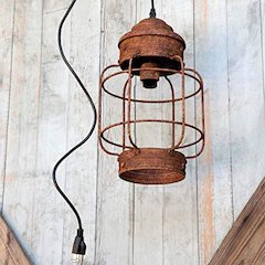 Salvaged Lantern Hanging Light Fixture