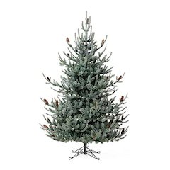 Blue Spruce Christmas Tree, 7.5' Clear and Multi Lights