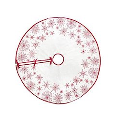Snowflake Embroidered Tree Skirt