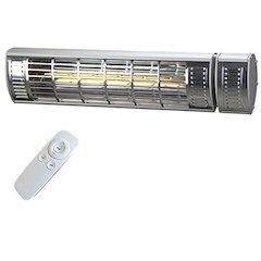 1500 Watt Electric Wall (or Tripod) Mounted Patio Heater with Remote- Silver