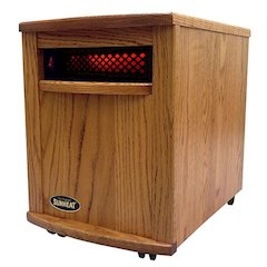 Original SUNHEAT Amish Hand Crafted Infrared Heater - Nebraska Oak