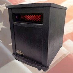Original SUNHEAT Amish Hand Crafted Infrared Heater - Prairie Night Oak