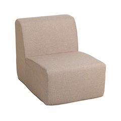 Brown Compressed Foam Armless Sectional Sofa Chair