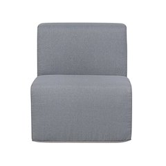 Gray Compressed Foam Armless Sectional Sofa Chair