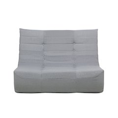 5 Piece Gray Compressed Foam Loveseat Sofa Chairs and Table Set