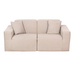 2 Place Seating  Beige Compressed Foam Sectional Sofa