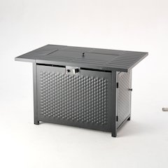 Rectangular Outdoor Propane Gas Fire Pit Table 50,000 BTU Propane