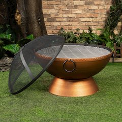 31 Inch Round Outdoor Steel Woodburning Firebowl / Firepit