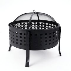 27-Inch Round Outdoor Steel Wood Burning Fire Pit