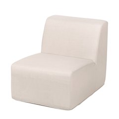 Beige Outdoor Compressed Foam Armless Sectional Sofa Chair