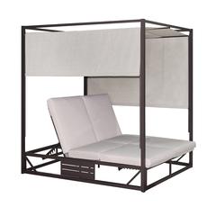 Outdoor Biege Rectangular Patio Daybed
