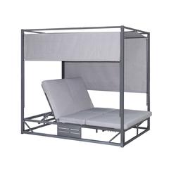 Outdoor Rectangular Patio Daybed, Gray