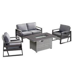 Tricarico Outdoor Patio Set & Firepit