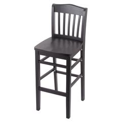 3110 30" Bar Stool with Black Finish and a Black Seat