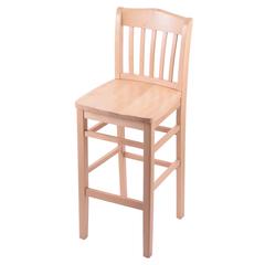3110 30" Bar Stool with Natural Finish and a Natural Seat