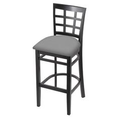 3130 30" Bar Stool with Black Finish and Canter Folkstone Grey Seat