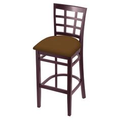3130 30" Bar Stool with Dark Cherry Finish and Canter Thatch Seat