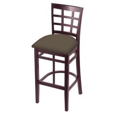 3130 30" Bar Stool with Dark Cherry Finish and Canter Earth Seat
