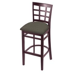 3130 30" Bar Stool with Dark Cherry Finish and Graph Chalice Seat