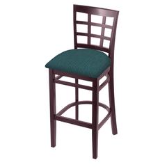 3130 30" Bar Stool with Dark Cherry Finish and Graph Tidal Seat