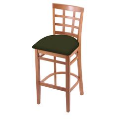 3130 30" Bar Stool with Medium Finish and Canter Pine Seat
