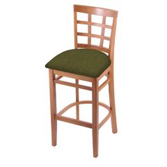 3130 30" Bar Stool with Medium Finish and Graph Parrot Seat