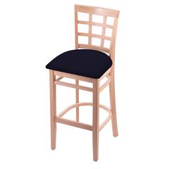 3130 30" Bar Stool with Natural Finish and Canter Twilight Seat