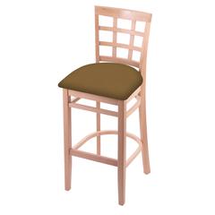 3130 30" Bar Stool with Natural Finish and Canter Saddle Seat