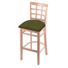 3130 30" Bar Stool with Natural Finish and Graph Parrot Seat