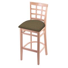 3130 30" Bar Stool with Natural Finish and Graph Cork Seat