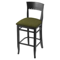 3160 30" Bar Stool with Black Finish and Graph Parrot Seat