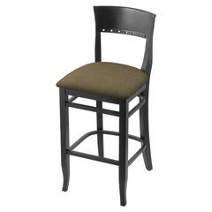 3160 30" Bar Stool with Black Finish and Graph Cork Seat