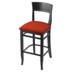 3160 30" Bar Stool with Black Finish and Graph Poppy Seat