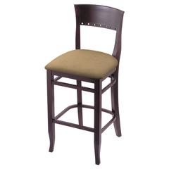 3160 30" Bar Stool with Dark Cherry Finish and Canter Sand Seat