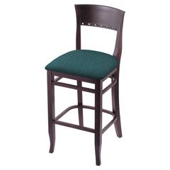 3160 30" Bar Stool with Dark Cherry Finish and Graph Tidal Seat