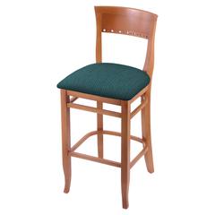 3160 30" Bar Stool with Medium Finish and Graph Tidal Seat